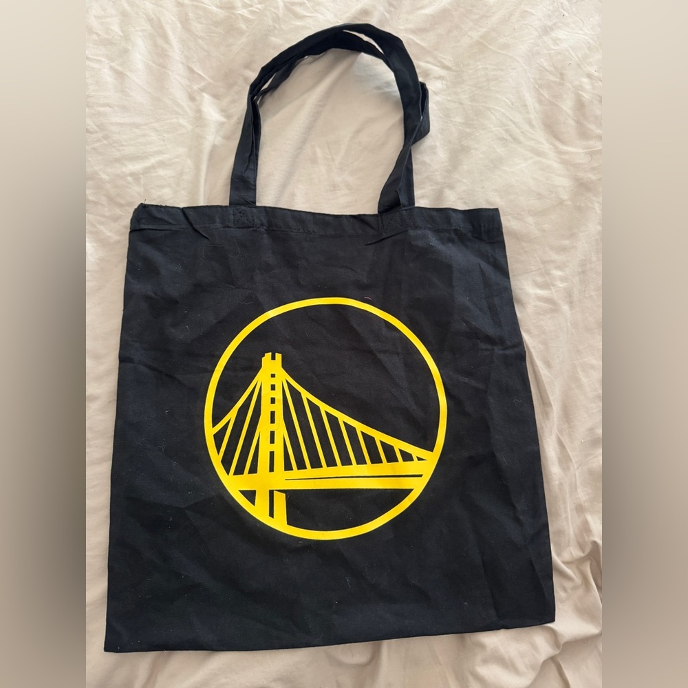 Golden State Warriors Black Tote with Yellow Bridge Graphic